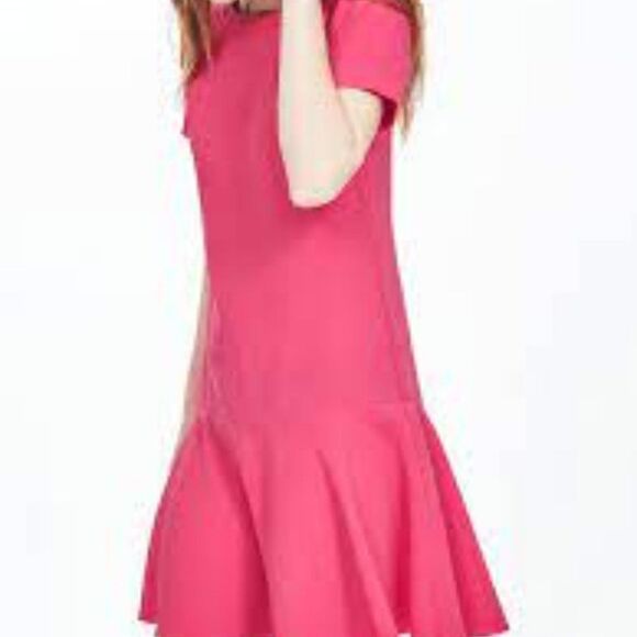 Banana Republic Flounce Dress Kismet Pink Size 4P - Picture 2 of 14